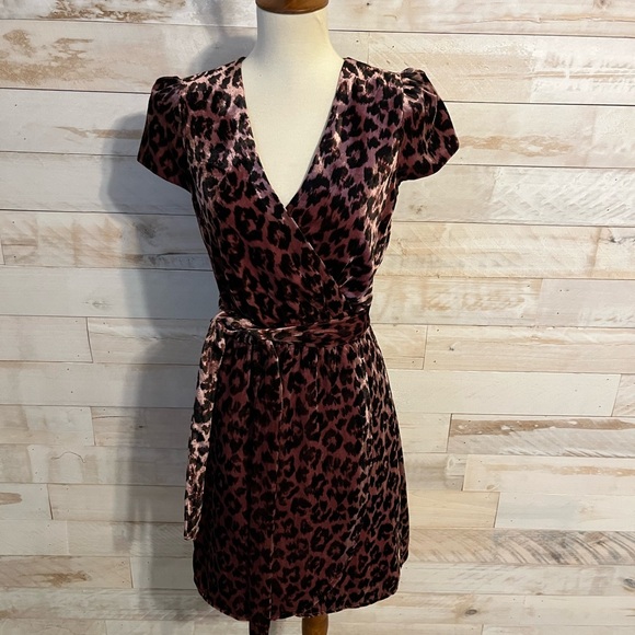 NWT J.Crew pink leopard print dress size 00 - Picture 2 of 11